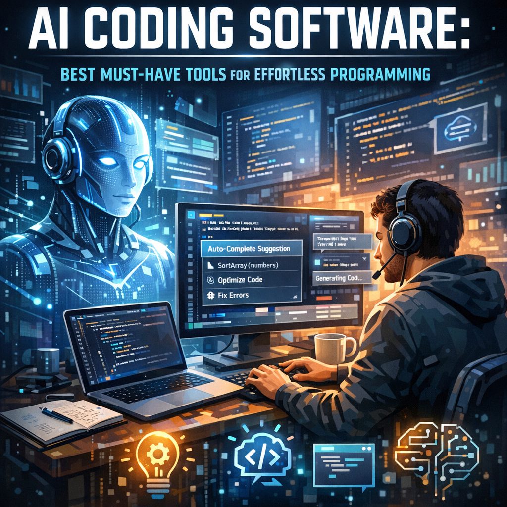 Illustration of AI Coding Software: Best Must-Have Tools for Effortless Programming