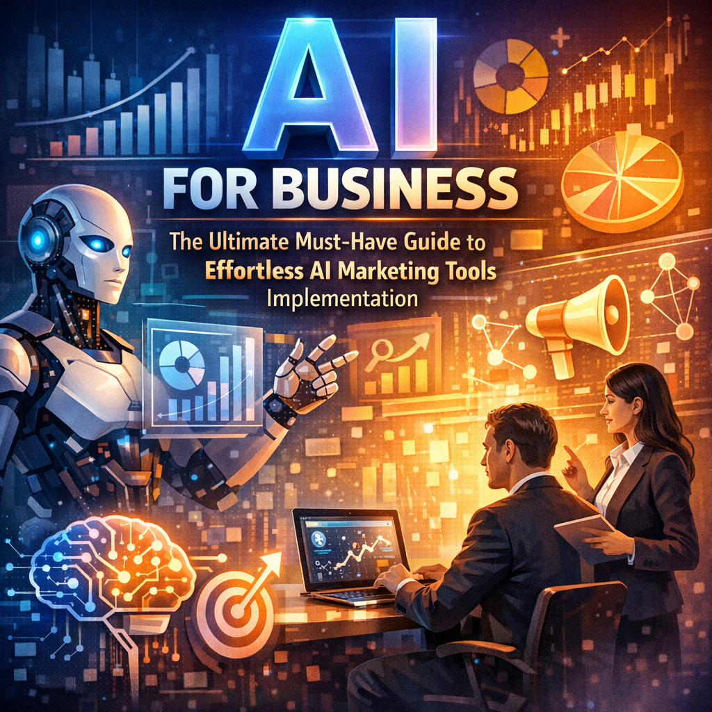 Illustration of AI for Business: The Ultimate Must-Have Guide to Effortless AI Marketing Tools Implementation