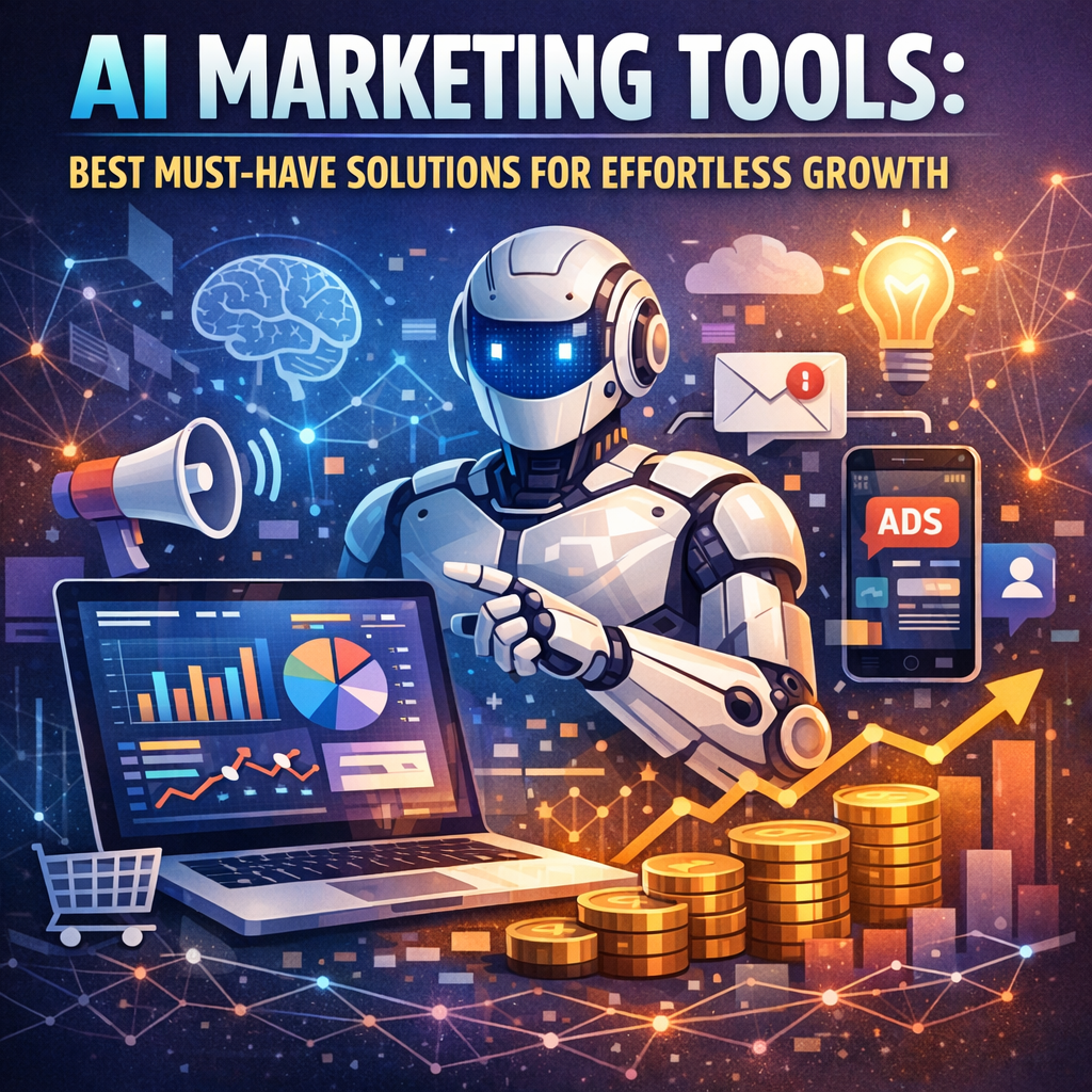 Illustration of AI Marketing Tools: Best Must-Have Solutions for Effortless Growth