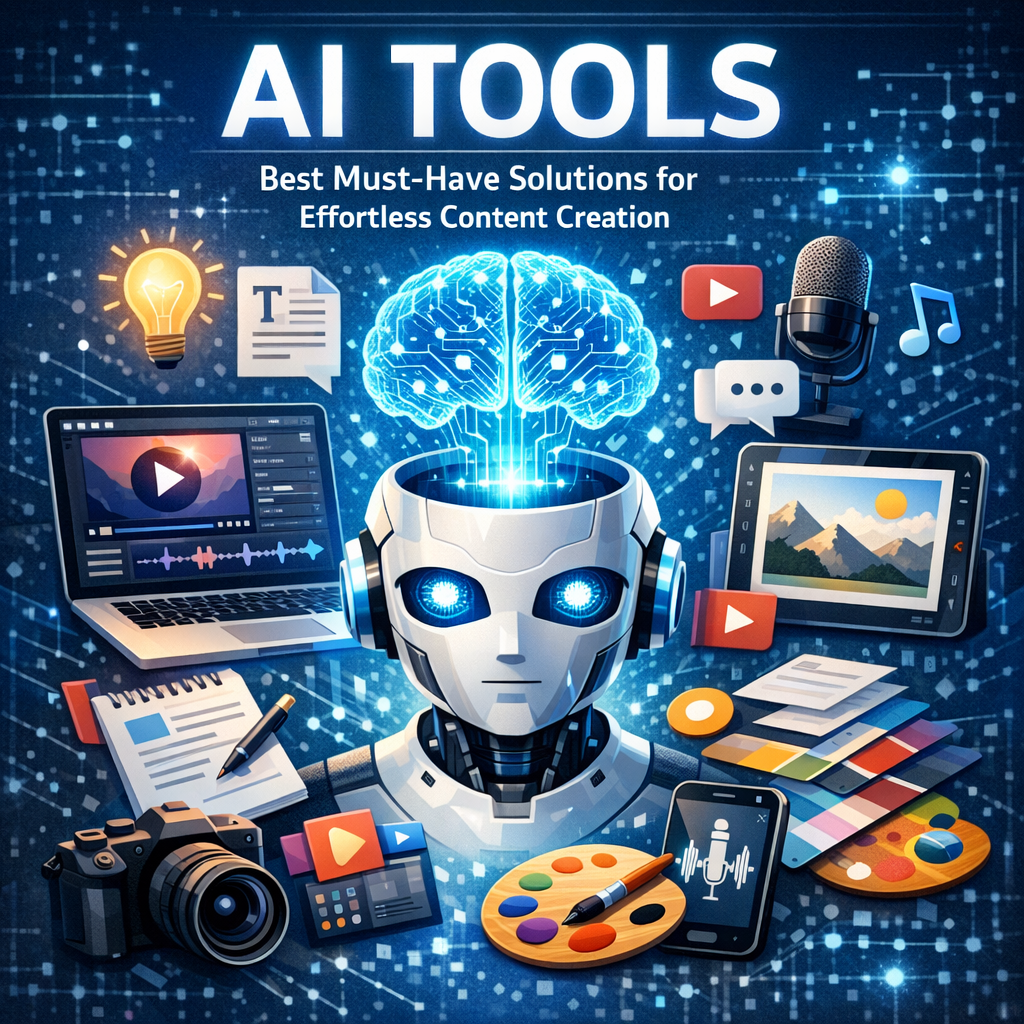 Illustration of AI Tools: Best Must-Have Solutions for Effortless Content Creation