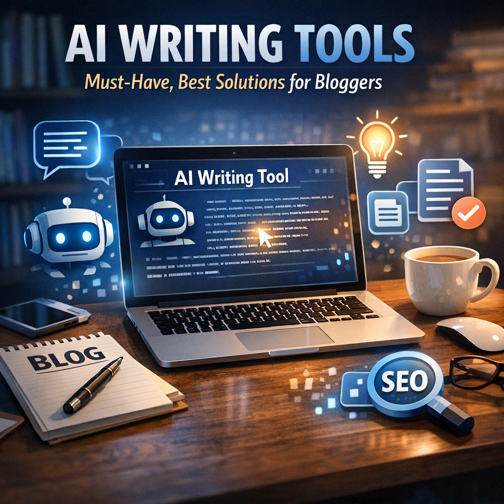 Illustration of AI Writing Tools: Must-Have, Best Solutions for Bloggers