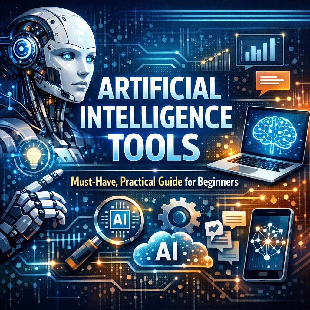 Illustration of Artificial Intelligence Tools: Must-Have, Practical Guide for Beginners