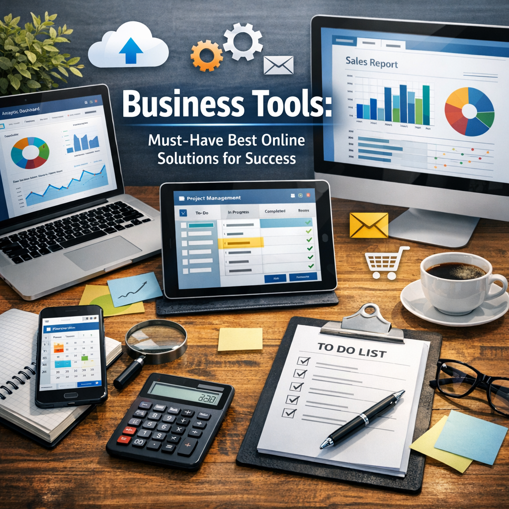 Illustration of Business Tools: Must-Have Best Online Solutions for Success