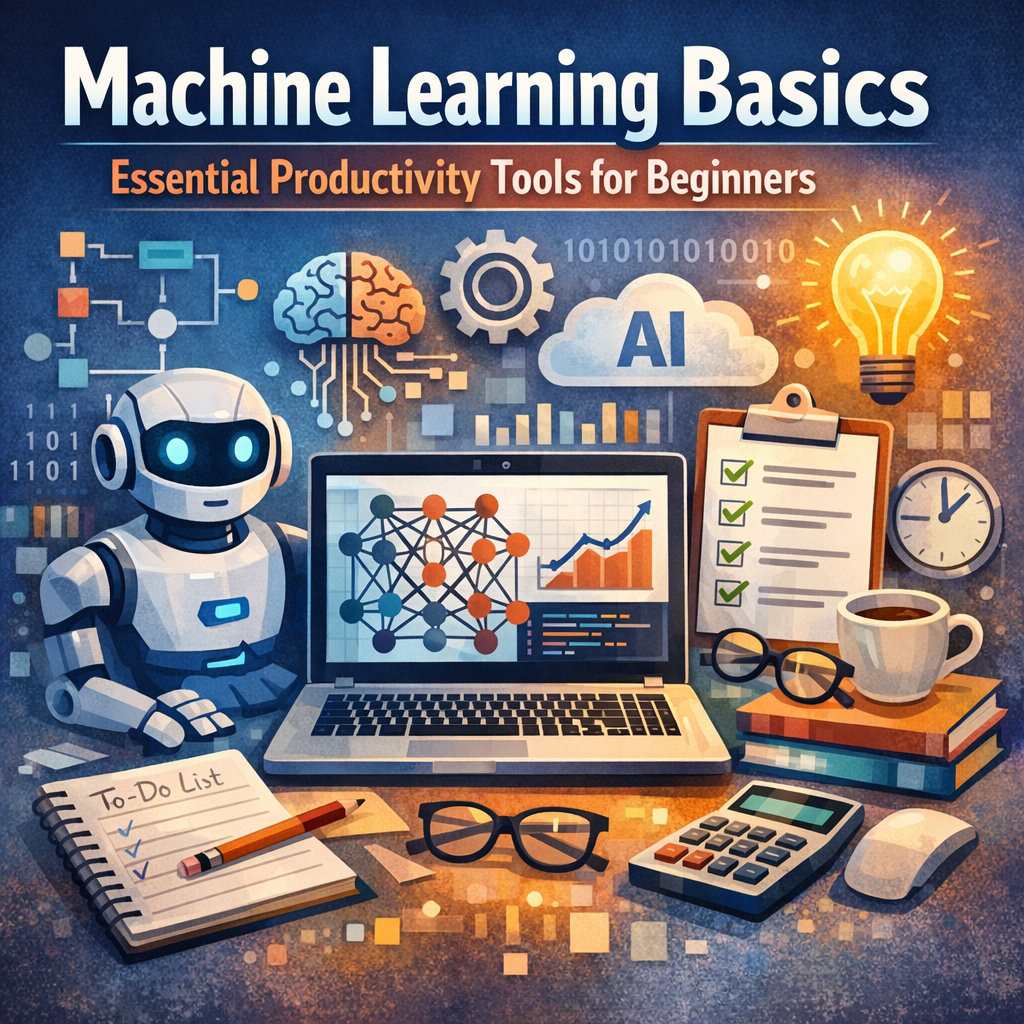 Illustration of Machine Learning Basics: Essential Productivity Tools for Beginners