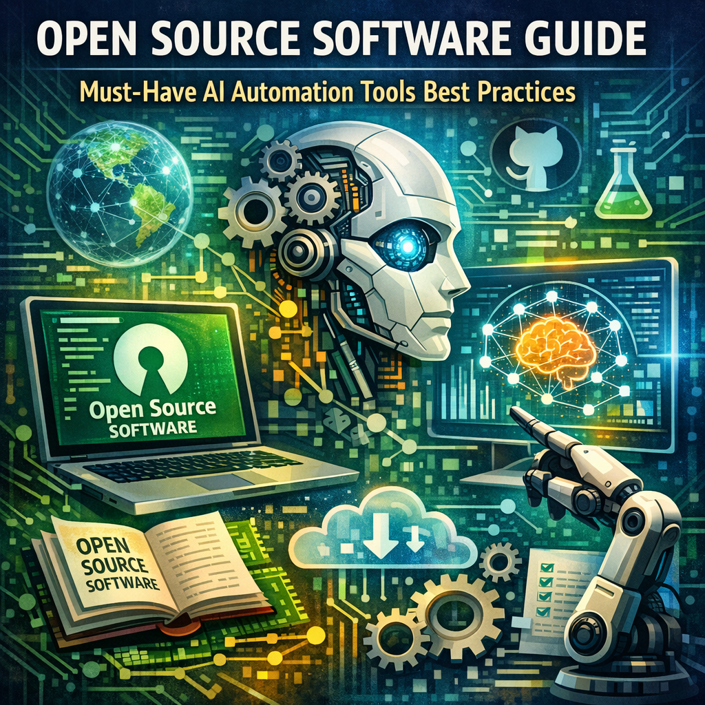Illustration of Open Source Software Guide: Must-Have AI Automation Tools Best Practices