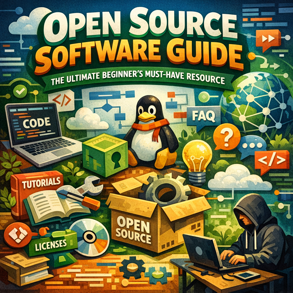 Illustration of Open Source Software Guide: The Ultimate Beginner’s Must-Have Resource