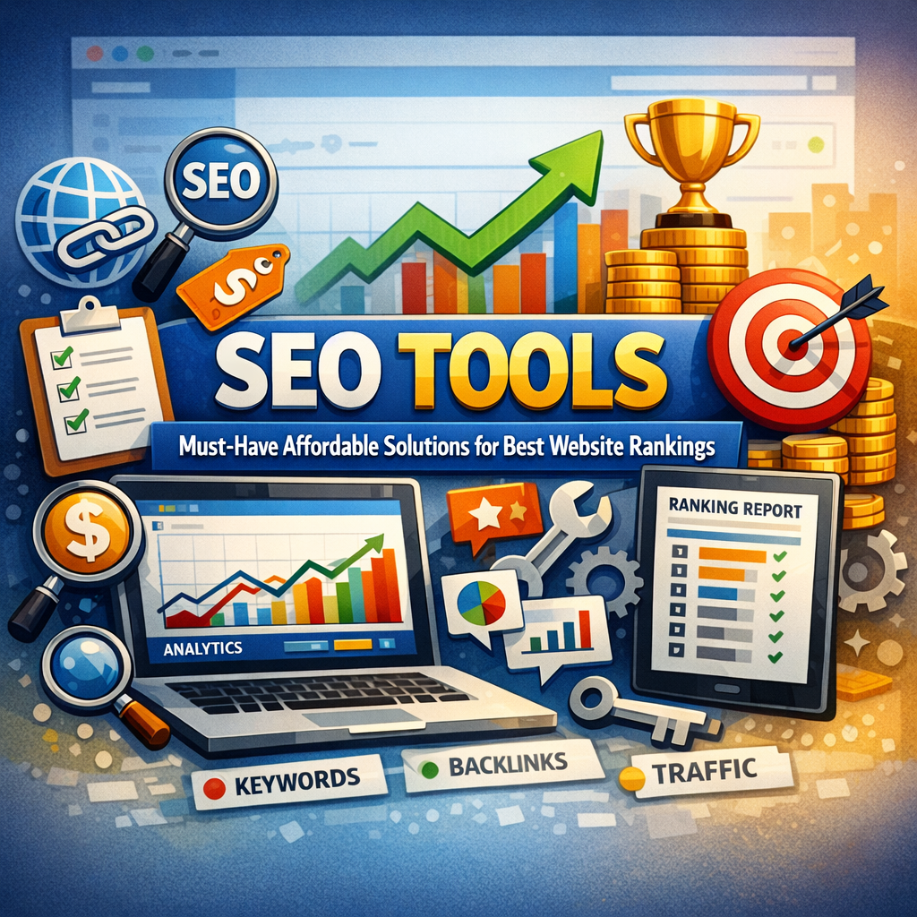 Illustration of SEO Tools: Must-Have Affordable Solutions for Best Website Rankings