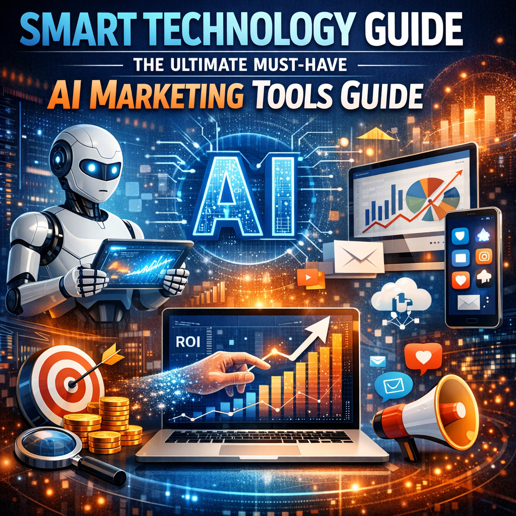 Illustration of Smart Technology Guide: The Ultimate Must-Have AI Marketing Tools Guide