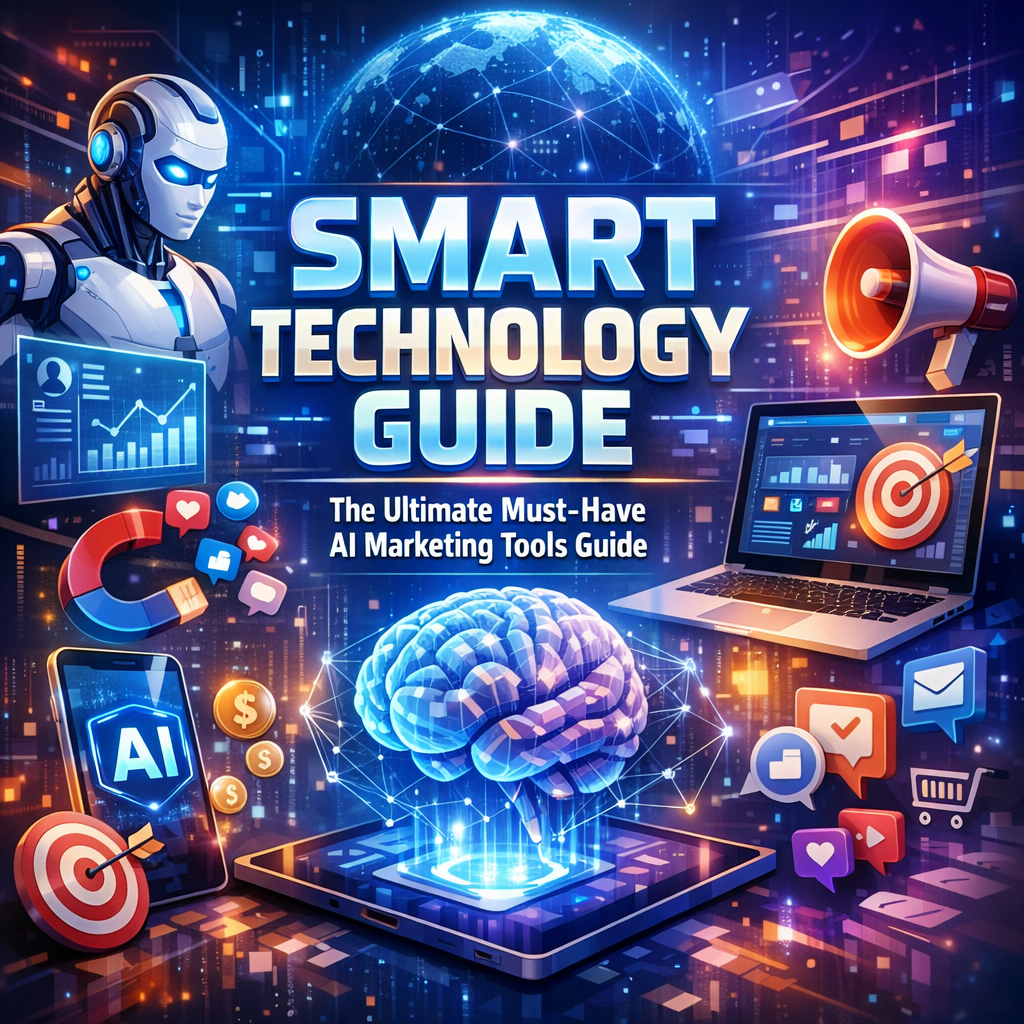 Illustration of Smart Technology Guide: The Ultimate Must-Have AI Marketing Tools Guide