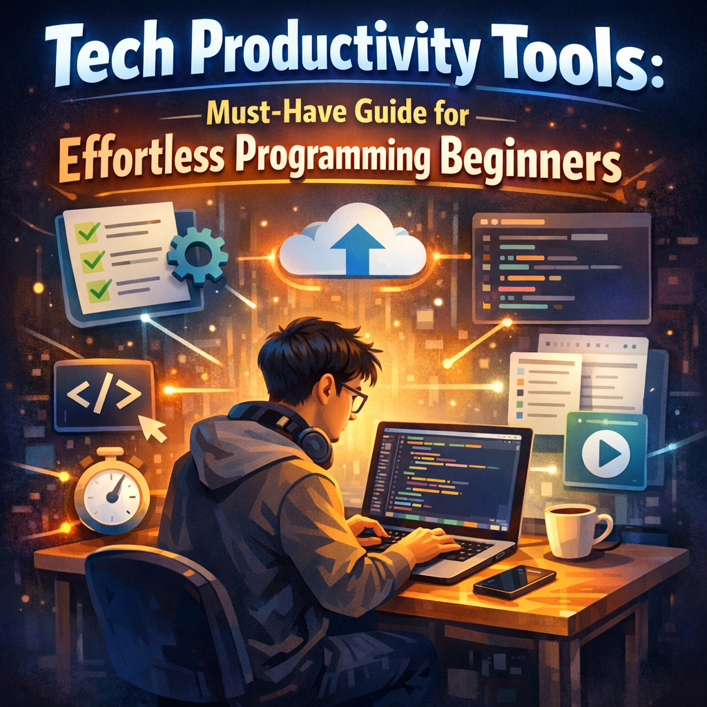 Illustration of Tech Productivity Tools: Must-Have Guide for Effortless Programming Beginners
